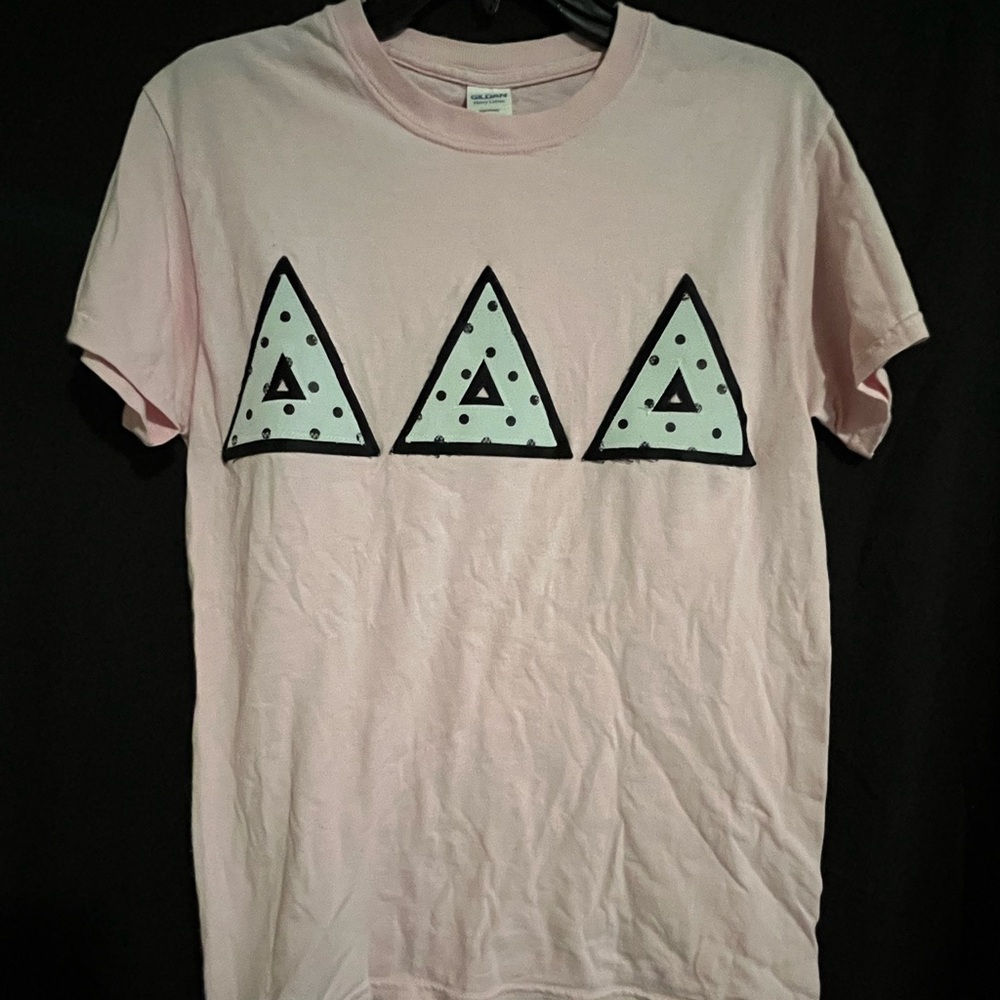 Tri Delta stitched letter top